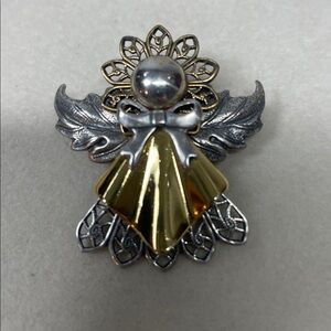 Angel Katz Creations Gold and Silver Brooch